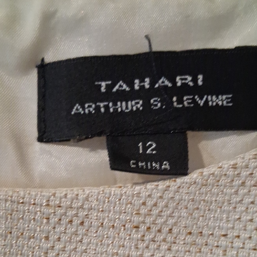 Tahari ASL Cream Midi Dress